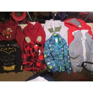 Gently Used Kids Jackets, Sweater, Robe Mixed Sizes Great Condition 8 pcs